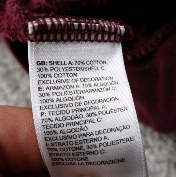 North Face Sweater Womens Medium Maroon Outdoors Sweatshirt Hoodie Hoody - Picture 5 of 5